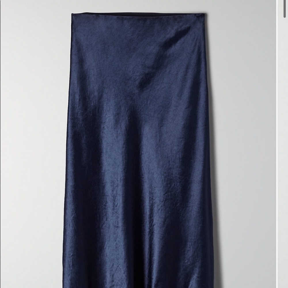 Aritzia Navy Midi Skirt